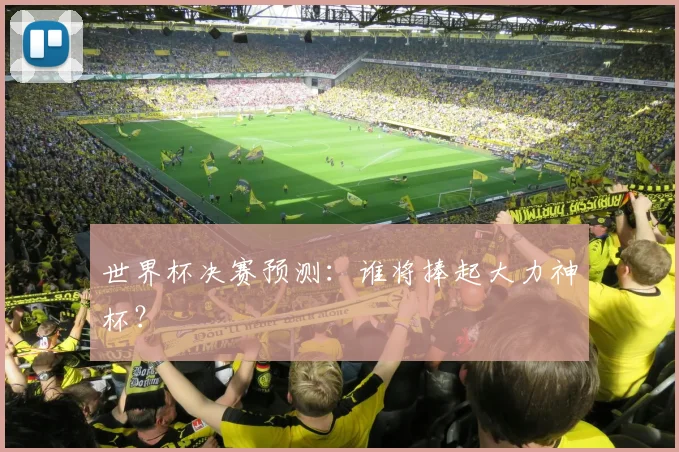 世界杯决赛预测:谁将捧起大力神杯?